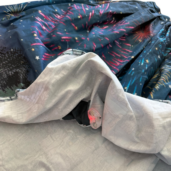 Unique Vintage Disney Fireworks Castle 1950s Full Skirt 2X Rare NWT - Picture 7 of 16